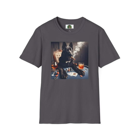 German Shepherd playing poker shirt