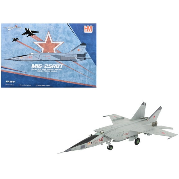 Mikoyan-Gurevich MiG-25RBT Aircraft "Red 46, 2nd Squadron" (2001) Russian Air Force 1/72 Diecast Model by Hobby Master