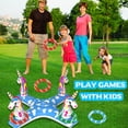thumbnail image 3 of Inflatable Pool Ring Toss Games Toys, Floating Shark Flamingo Swimming Pool Ring with 6Pcs Rings, Swimming Pool Games for Kids Adults Summer Pool Party, 3 of 7