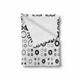 thumbnail image 2 of Geometric Circle Soft Flannel Fleece Throw Blanket, Simple Vortex Disc Shaped Interior Ellipse Chord Lines Artwork Print, Cozy Plush for Indoor and Outdoor Use, 60" x 80", Black White, by Ambesonne, 2 of 6