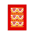 thumbnail image 1 of Triangle Collines Totems Mexique Ancienne Civilisation Image Afficher Art Cadre Photo Rouge, 1 of 4