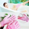 thumbnail image 2 of Guantes exfoliantes, baño de ducha, guantes exfoliantes corporales de doble cara, colores surtidos para hombres, mujeres y niños, 10 piezas, 2 of 5