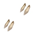 thumbnail image 1 of Zapatos Planos Qarigey Puntiagudos De 2 Piezas Para Mujer Cuero De Fibra Textura Rica Cómodos Zapatos De Corte Para Boda, 1 of 6