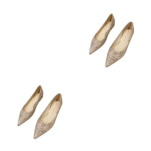 Sonducket 2 mocasines cómodos de fibra de cuero, zapatos de salón delicados y fáciles de cuidar para mujer, zapatos de boda con lentejuelas Type6 NO6
