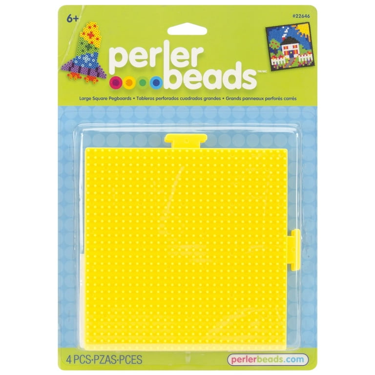 Lyrow 50 Pcs 5mm Fuse Beads Pegboards Craft Clear Plastic Fuse Beads Boards  with 50 Colorful Cards, 10 Keychains, 20 Hang Ropes, 30 Open Jump Rings