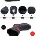 thumbnail image 5 of Stylish motorcycle boots - Classic design, comfortable and breathable, suitable for both daily commuting and casual riding,Black red,45, 5 of 15