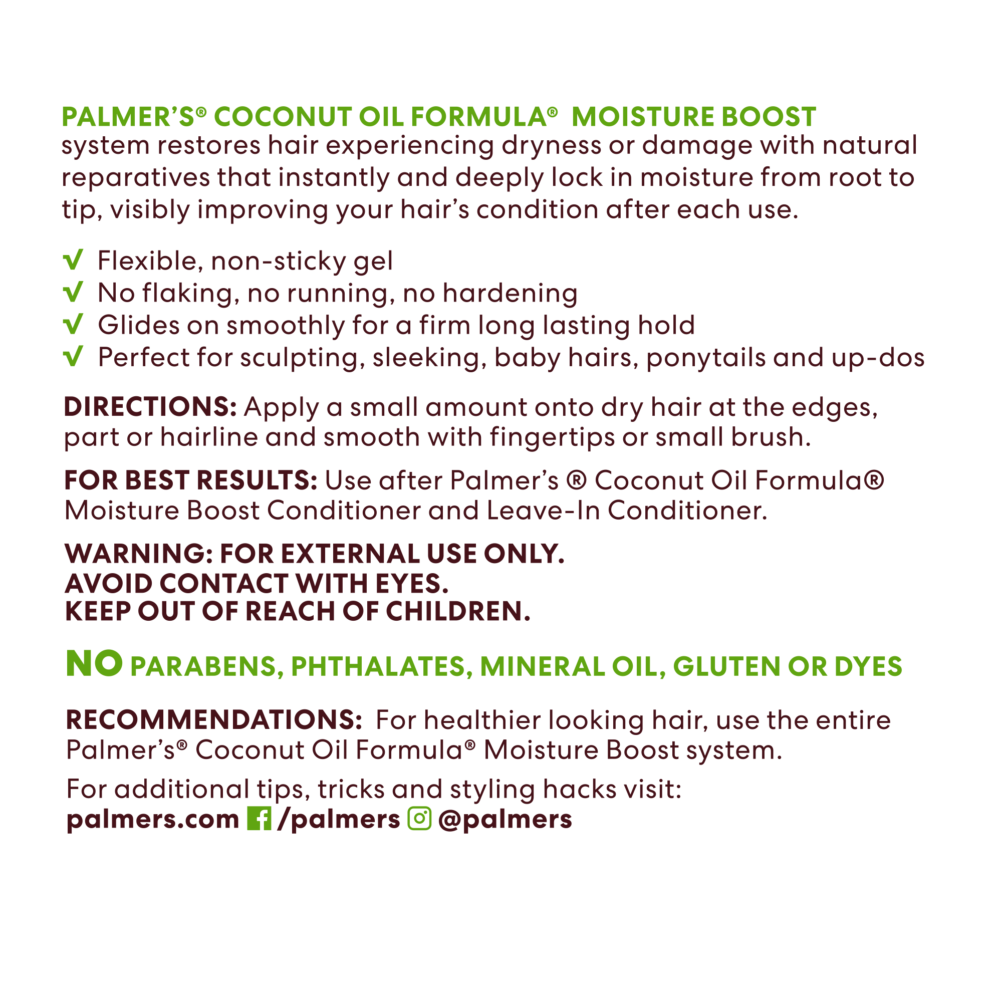 Palmer's Coconut Oil Formula Moisture Boost Edge Gel, 2.25 oz. - image 3 of 17