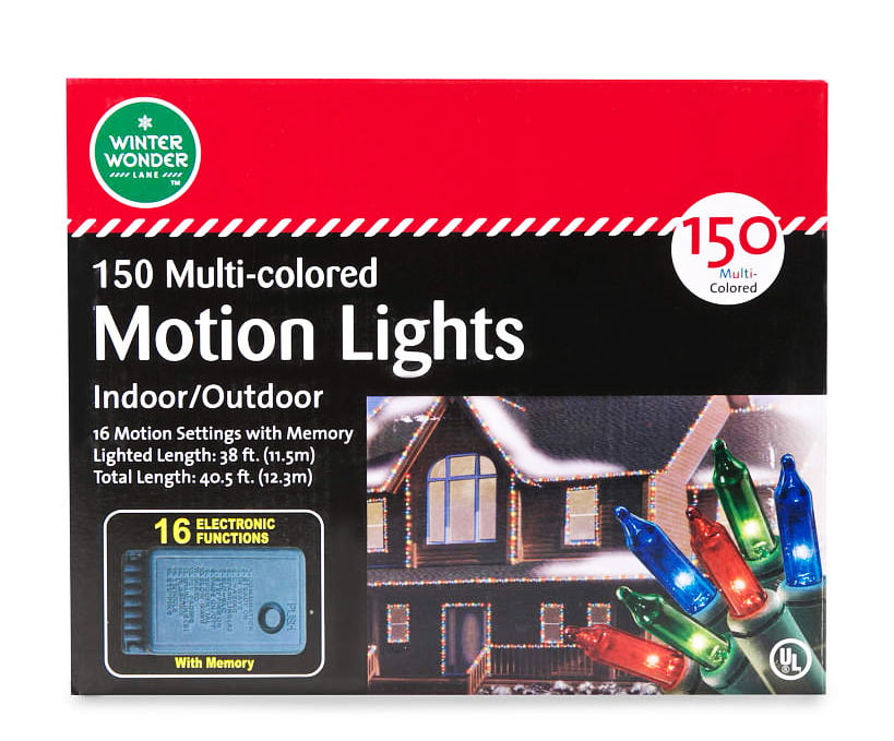 Christmas 150 Multi-Color Motion String Lights~16 Functions with Memory 40.5 ft 