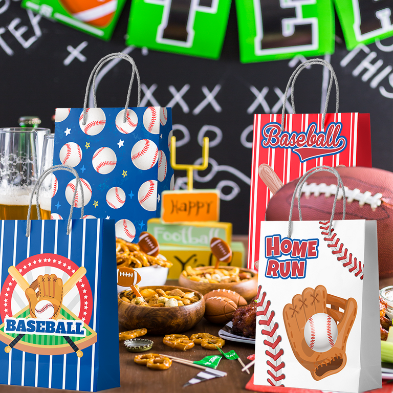 Bedwina Baseball Treat Boxes Pack Of 12 - Team Snack Boxes For Party Favors And Goodie Bags