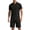 Black 0, variant on snilers Mens 2 Pieces Outfits Casual Golf Shirt and Shorts Set Texture Collar Athletic Jogging Beach Vacation Summer Tracksuit S