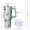 thumbnail image 2 of OBREWU German Shepherd Dog and Music Tumbler with Handle and Lid,German Shepherd Dog and Music 40oz Double Wall Vacuum Insulated Tumbler,Cups Gift for Women and Men, 2 of 7