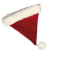 thumbnail image 4 of Santa Hat - Soft Plush - Christmas Holiday - Costume Accessory - Dark Red, 4 of 4