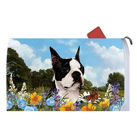 Boston Terrier - Best of Breed Summer Flowers Dog Breed Mail Box