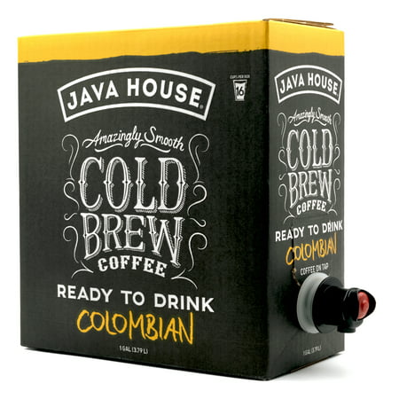 JAVA HOUSE Cold Brew Single Origin Colombian Coffee Drink, 128 Fl Oz Box