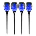 thumbnail image 1 of Luz de antorcha de llama solar 12LED Lámpara de noche parpadeante Decoración de patio Azul 4pcs, 1 of 9