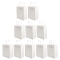 thumbnail image 1 of FUTUREORYY 10Pcs White Paper Hand Bags with Handles Designed for Food Packaging and Storage, 1 of 6