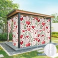 thumbnail image 6 of Outdoor Curtains for Patio Waterproof, Valentines Outdoor Privacy Panels Grommet, Pink Red Love Heart Green Botanical Spring Blackout Outside Curtains for Porch/Cabana 54"x84", 2 Panels, 6 of 8