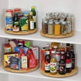 thumbnail image 6 of Amazing Choice Bamboo Wood 13.8" Cabinet and Table Top Lazy Susan, 6 of 6