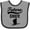 Heather and Black, variant on Inktastic Skiing Future Skier Boys or Girls Baby Bib