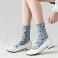 thumbnail image 6 of YooGuoGuo Womens Ankle Crew Socks Casual Cotton Sock for Women Funny Cute Novelty Girls Floral Socks 6 Pack, 6 of 6