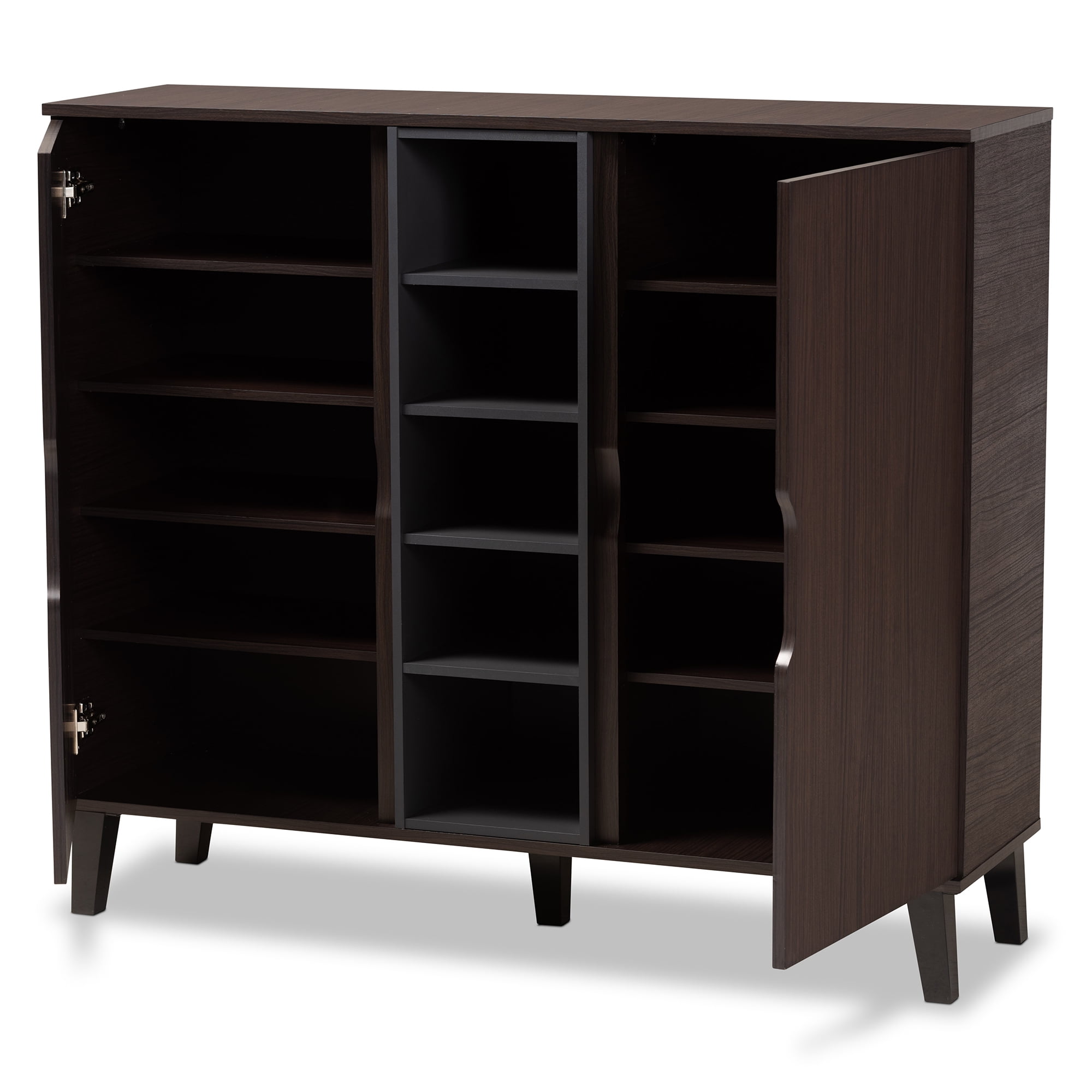 Baxton Studio Idina Shoe Cabinet Two-Tone Finish - Walmart.com