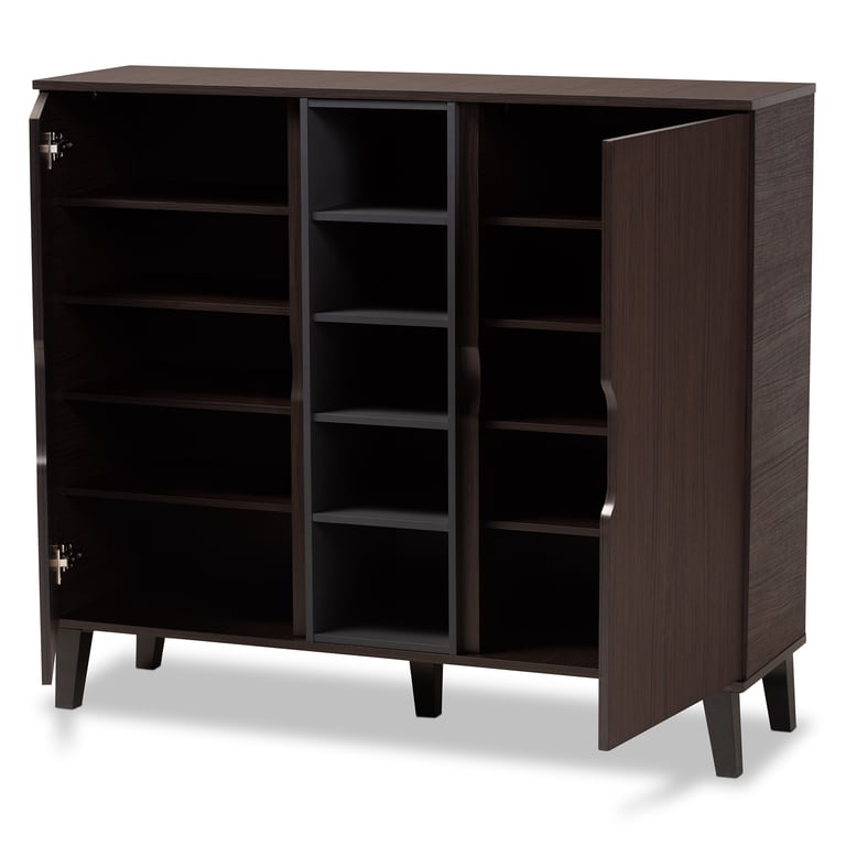 Baxton Studio Idina Shoe Cabinet Two-Tone Finish - Walmart.com