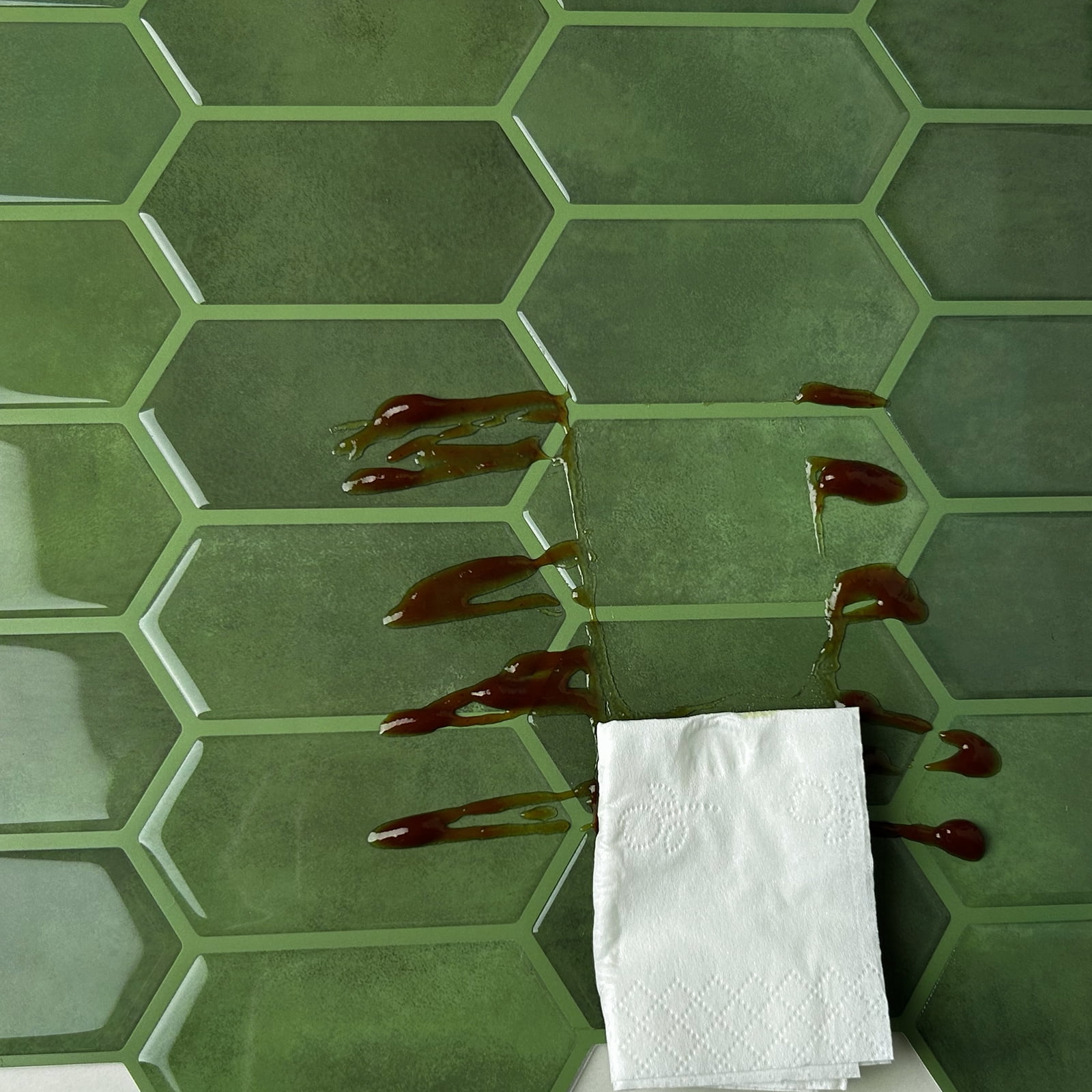 Peel and Stick Backsplash 3D Stick On Vinyl Sticker Thicker Upgrade Waterproof Mosaic Tiles 12 X 12 Inch (Set Of 10)