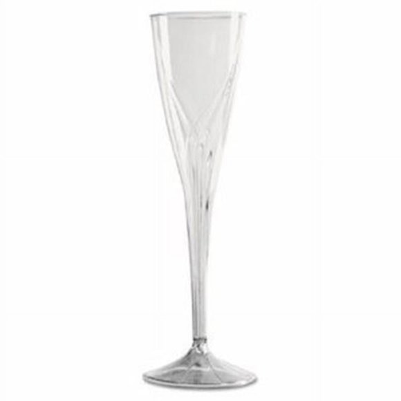 Plastic Champagne Glasses Classicware 5oz 1 Piece Design 10 per Pack