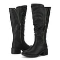 thumbnail image 3 of Pennysue Women's Knee High Boots Black 2 Inch Side Zipper Boots 6.5M, 3 of 8
