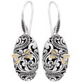 thumbnail image 4 of DEVATA Sterling Silver 925 and 18K Gold with Black Spinel Bali Sweet Dragonfly Drop Earrings Women SFN8568BS, 4 of 5
