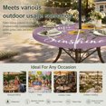 thumbnail image 6 of Round Outdoor Tablecloth with Umbrella Hole and Zipper, Violet Sunshine Sunflower Tablecloth with Elastic Waterproof, Pastoral Bees Farmhouse Floral Patio Table Covers for 45" - 54" Pool Tables, 6 of 9