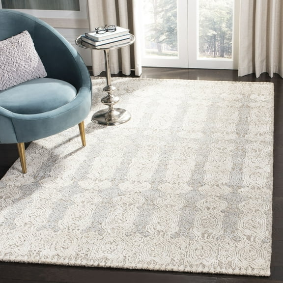 SAFAVIEH Glamour Aubree Abstract Area Rug, Grey/Ivory, 4' x 6'