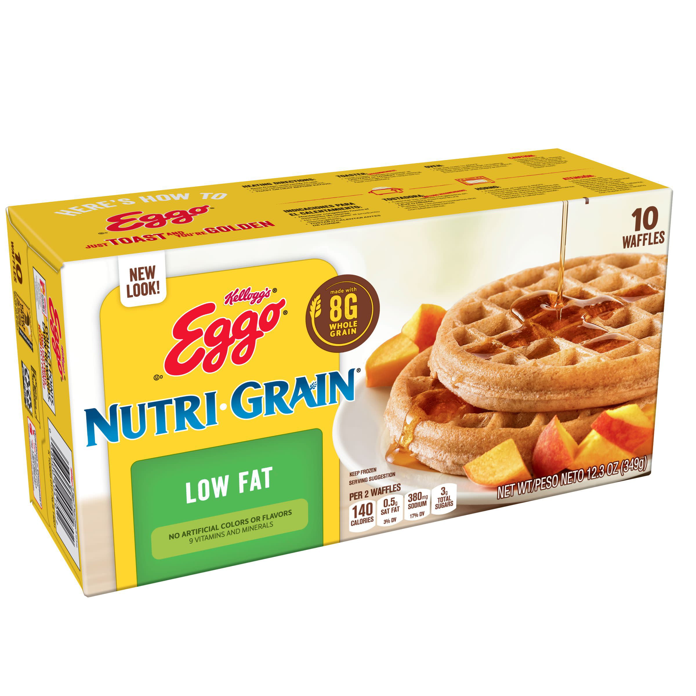Kellogg's Eggo Nutri-Grain Low Fat Waffles 12.3 oz. 10 Ct ...