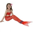 thumbnail image 3 of Girls Mermaid Tail Swimsuit Bikini Set Swimwear Swimming Costume Bathing, 3 of 5