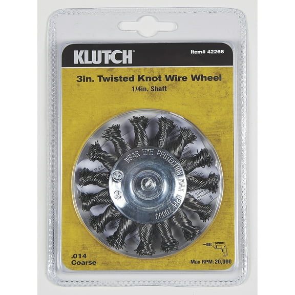 Klutch 3in. Twisted Knot Wire Wheel