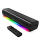 thumbnail image 1 of Barras de sonido para TV de 16 pulgadas, barra de sonido cinematográfica para TV con graves impactantes, luces dinámicas y control remoto, montaje en pared, altavoces de barra de sonido Bluetooth para, 1 of 5
