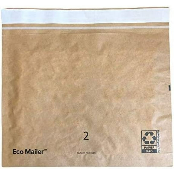 11"x8" Curbside Recyclable Padded Mailer Envelopes Eco Friendly with Self Seal Tear Strip 100