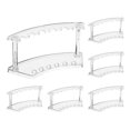 thumbnail image 1 of Soporte para bolígrafos de plástico de 6 piezas, soporte de exhibición de bolígrafos de acrílico de 6 ranuras, organizador vertical de brochas de maquillaje transparente, 1 of 6