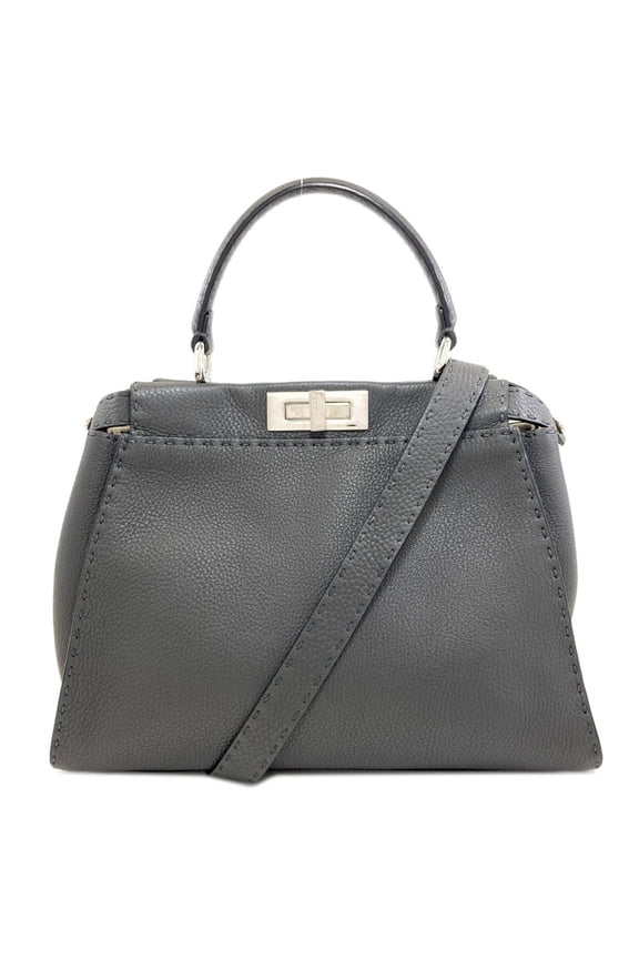 Pre-Owned Fendi Peekaboo Medium Selleria 2-Way Handbag, Calfskin, Women's