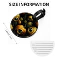 thumbnail image 5 of Halloween Eyeballs Set of 2pcs PU Leather Round Suitcase Tags with Privacy Cover and Name ID Tag - Ideal for Travel Luggage, Handbags, Backpacks, School Bags, 5 of 6