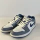 thumbnail image 1 of N I-K-E Mens A i r-Jor-dan 1 Low Ashen Slate Blue White Leather Sneakers Size 10.5, 1 of 6