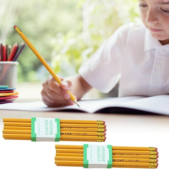 20-Pack Pencils with Eraser - HB Wooden Pencils, Bulk Supplies(7.5in, Durable, Eraser Included)