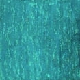 thumbnail image 1 of Ahgly Company Indoor Square Oriental Turquoise Blue Industrial Area Rugs, 3' Square, 1 of 4