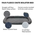 thumbnail image 4 of FurHaven Faux Lambswool Crate Bolster, Cream, Extra Large, 1 Count, 4 of 8