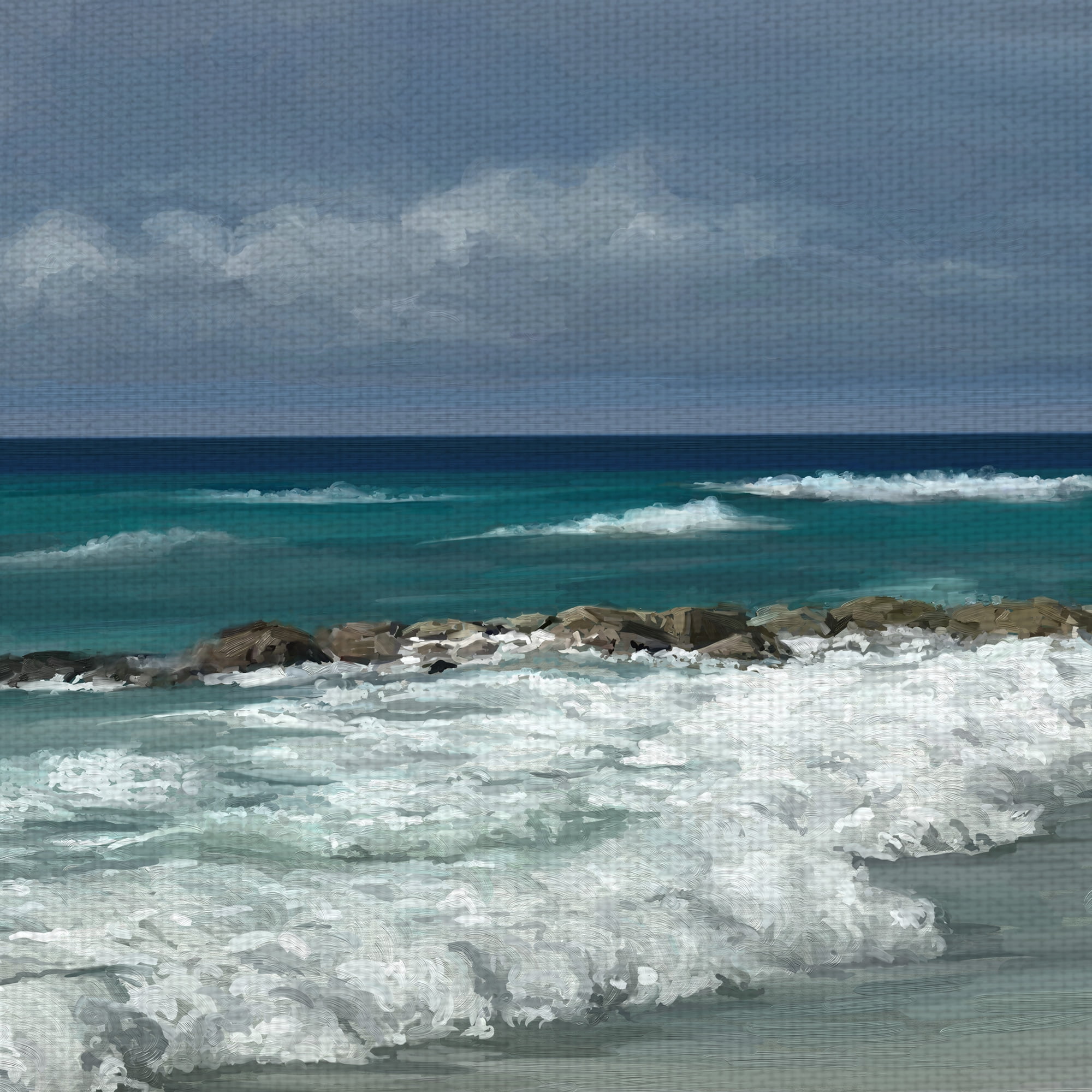 Masterpiece Art Gallery Surfside Portrait By Studio Arts Canvas Art Print 22" x 28"
