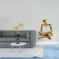 thumbnail image 2 of Figura Decorativa De Iron Leaf Thinker, Escultura Abstracta Creativa, Adorno Coleccionable Para Escritorio, Armario, Sala De Estar O Decoración De Inauguración De Casa., 2 of 8