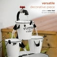 thumbnail image 3 of Alpine Corporation 15" x 15" x 36" Outdoor Iron Tiered Pails Pump Fountain, White, 3 of 13