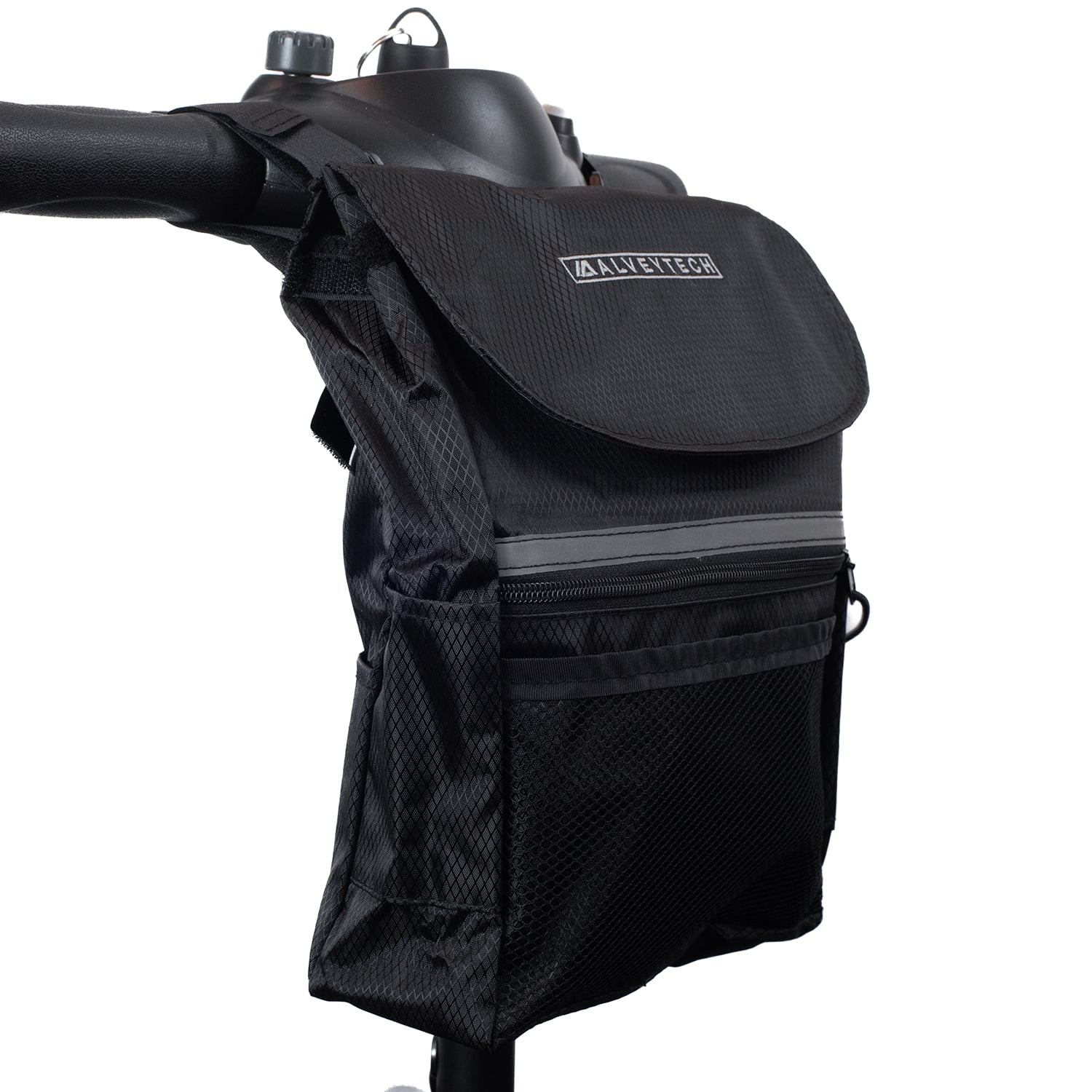 AlveyTech Front Tiller Bag Fabric Travel Basket for Wheelchair, Mobility Scooter, Accessories Holder