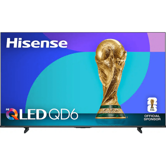 Televisión Hisense QLED Smart TV de 50", Resolución 3840 x 2160 (Ultra HD 4K), Wi-Fi, HDR, Dolby Atmos, VIDAA. Color Negro