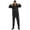 Black, variant on Aislor Rain Suit for Men & Women One Piece Waterproof Coveralls Reflective Strip Rainsuit A Navy Blue L